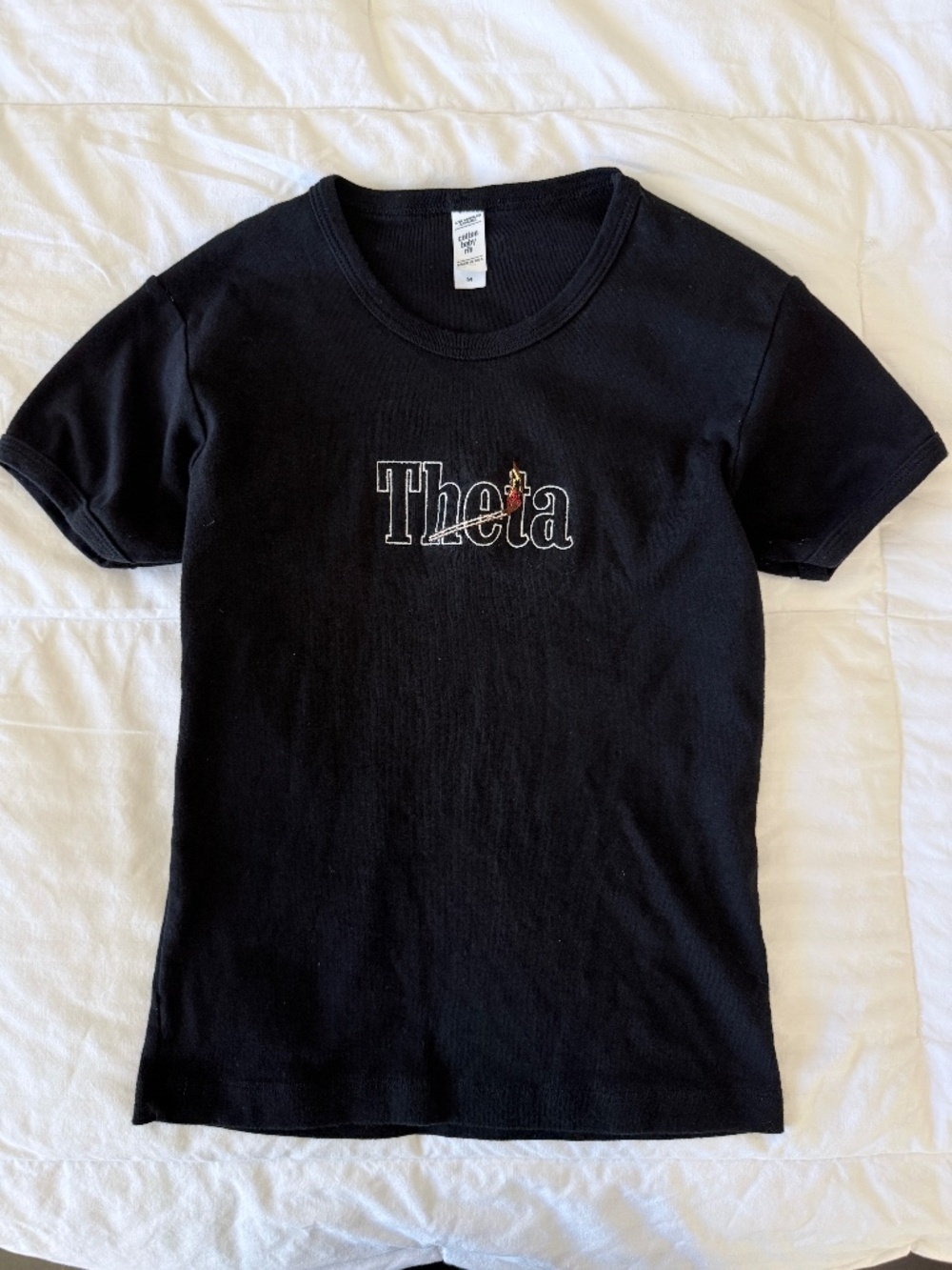 Theta Match Baby Rib Tee Medium - Picture 1 of 5